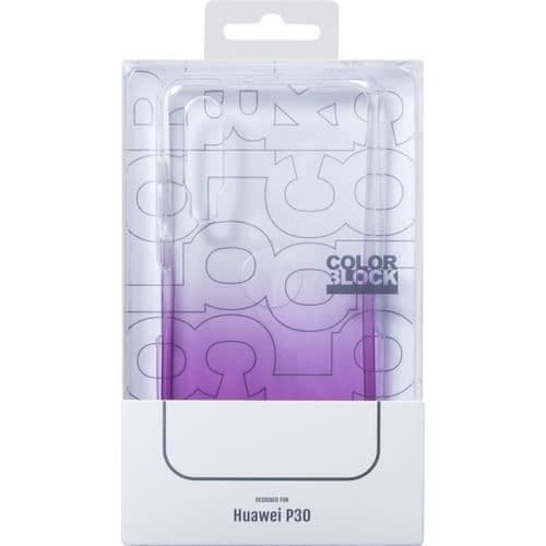 Flexiblå skal - Huawei - P30 - Colorblock - Lila - Skydddesign