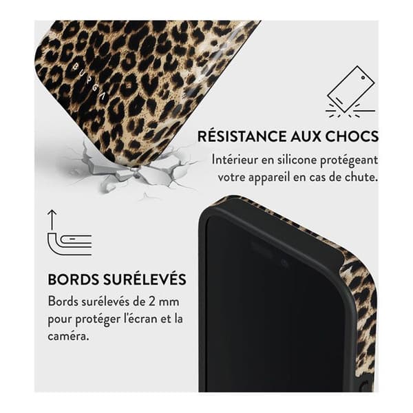 Stöttålig Coque Kompatibel med MagSafe Qi Qi2 iPhone 16 Pro Burga Brun