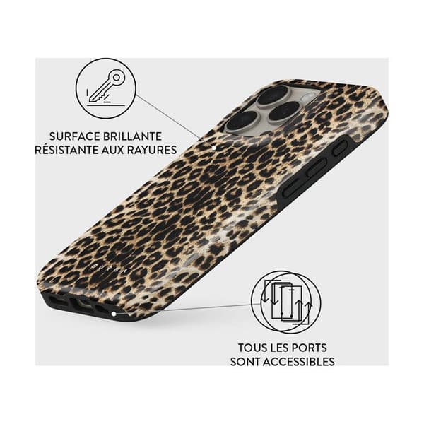 Stöttålig Coque Kompatibel med MagSafe Qi Qi2 iPhone 16 Pro Burga Brun