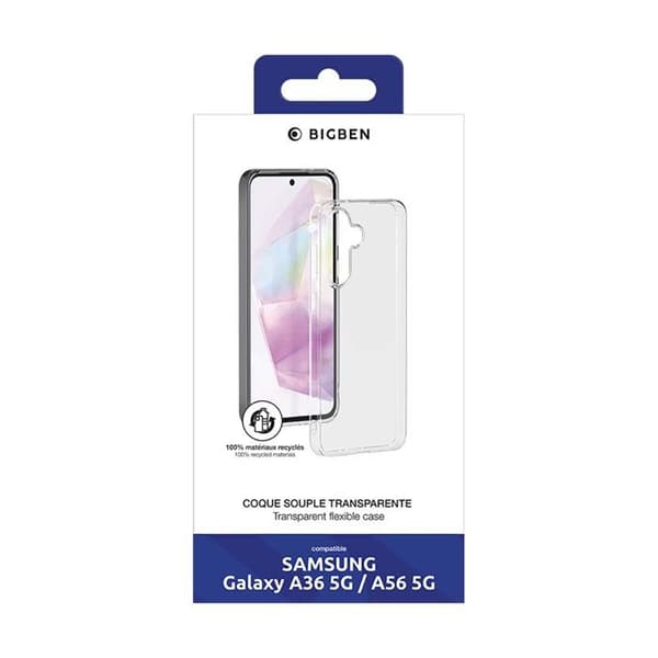 Coque för Samsung Galaxy A36 5G/A56 5G Snygg i TPU Anti-gulning BigBen Connected Transparent