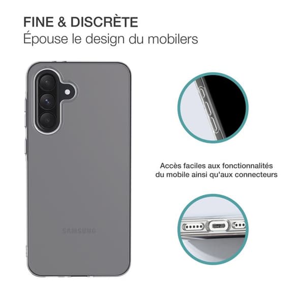 Coque för Samsung Galaxy A36 5G/A56 5G Snygg i TPU Anti-gulning BigBen Connected Transparent