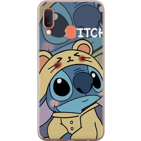 Samsung Galaxy A20e Genomskinligt Skal Stitch