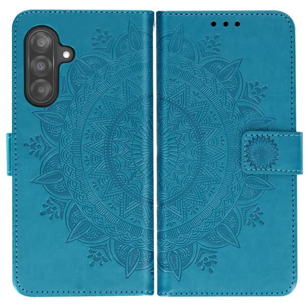 Étui Fleurs Mandala för Samsung Galaxy A26 Plånbok med Rem Blå