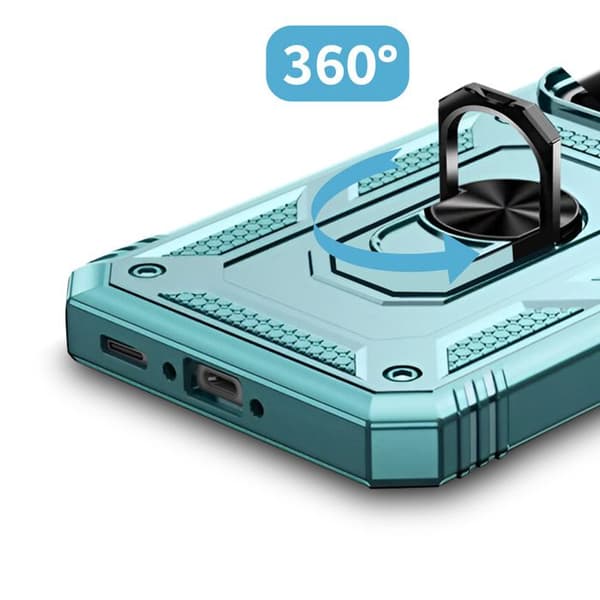 Coque för Samsung Galaxy A56 Magnetisk Ring Kameraskydd Grön