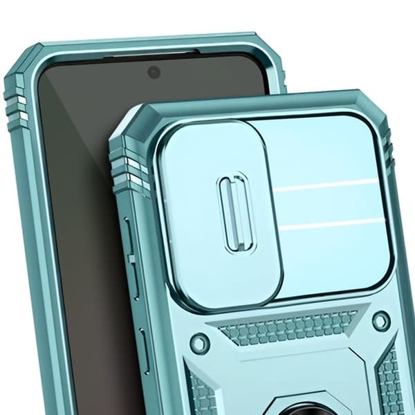 Coque för Samsung Galaxy A56 Magnetisk Ring Kameraskydd Grön