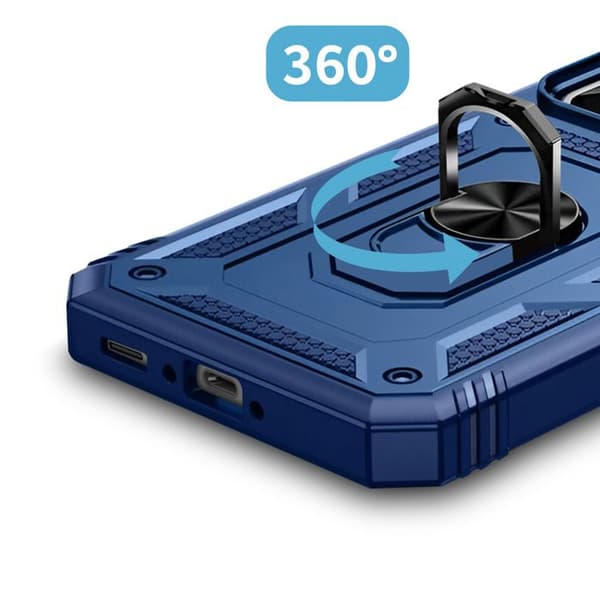 Coque för Samsung Galaxy A56 med magnetisk ring, kameraskydd, blå