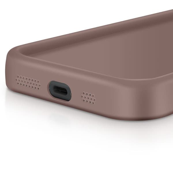 Coque för iPhone 16 Silikon Mjuk Beröring Höjda Kantor Brun