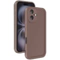 Miniatyrbild 1 av 5: Coque för iPhone 16 Silikon Mjuk Beröring Höjda Kantor Brun