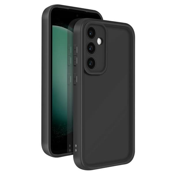Coque för Samsung Galaxy S23 FE Soft Touch Med Höjda Kanter Svart