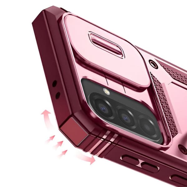 Skyddsfodral för Samsung Galaxy A56 med magnetring för kameraskydd Bordeaux