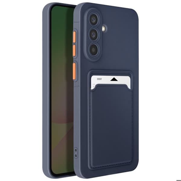 Fodral för Samsung Galaxy A56 Korthållare Mjuk Anti-prickar Mörkblå