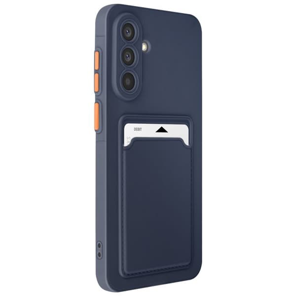 Fodral för Samsung Galaxy A56 Korthållare Mjuk Anti-prickar Mörkblå