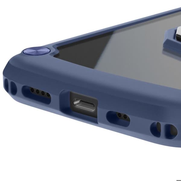 Skydd för iPhone 16e Med Magnetisk Ring Video Stativ Blå