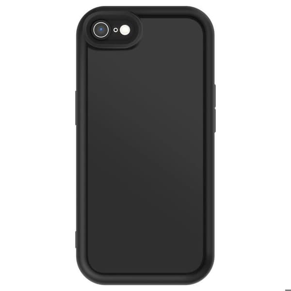 Fodral för iPhone SE 2022 / 2020, 8 / 7 Silikon Höjda Kanter Svart