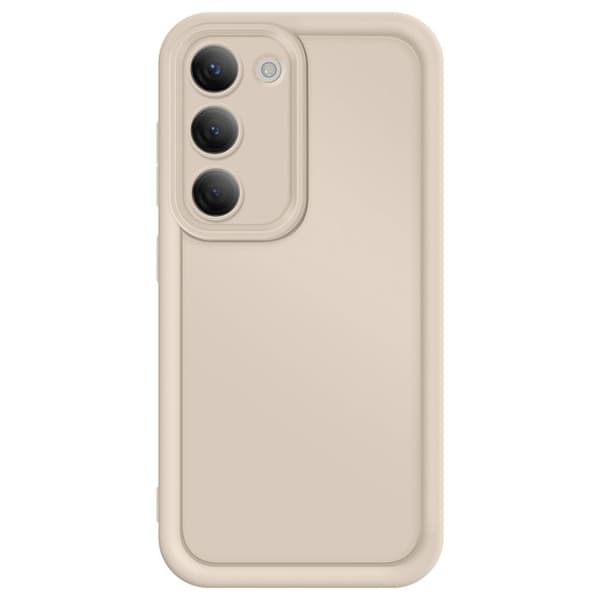 Silikonfodral för Samsung Galaxy S23 Mjuk Beröring Upphöjda Kanter Beige