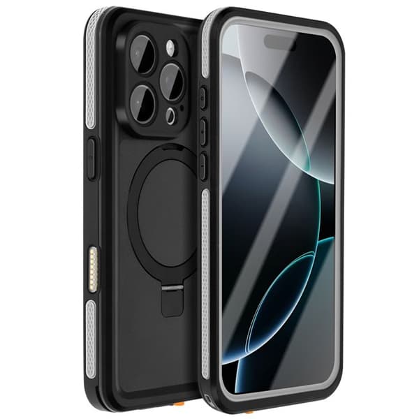 Coque för iPhone 16 Pro MagSafe Helvattentät IP68 Redpepper Svart