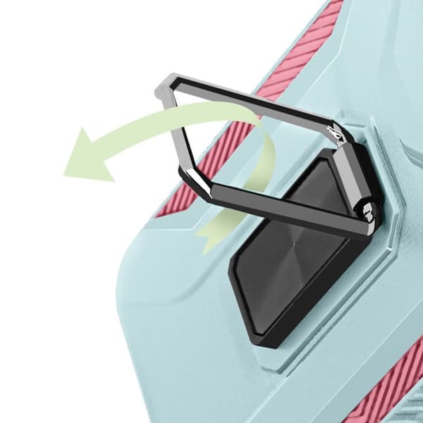 Coque för Samsung Galaxy A26 med ringstöd och kameralock i Blå / Rosa