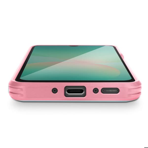 Coque för Samsung Galaxy A26 med ringstöd och kameralock i Blå / Rosa