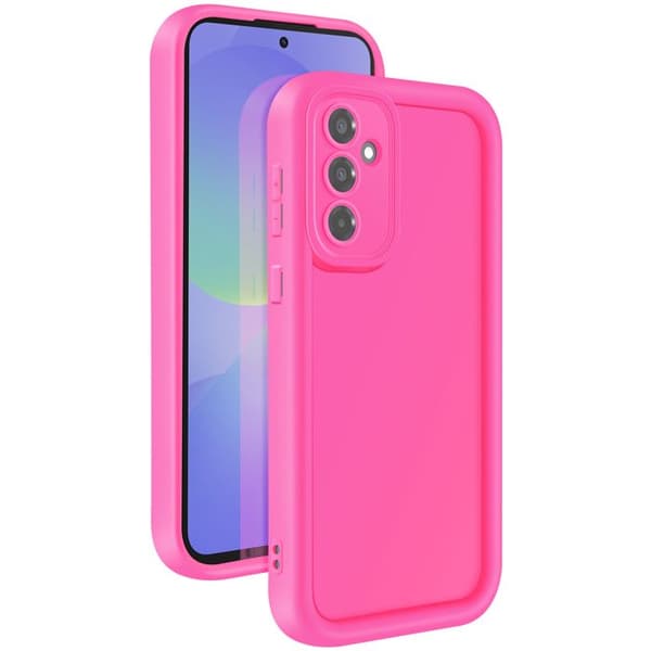 Fodral för Samsung Galaxy A36 Silikon Mjuk Beröring Höjda Kanter Fuchsia