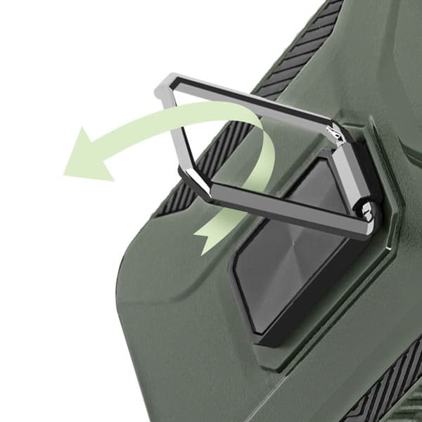 Coque för Samsung Galaxy A26 med ringstöd och kameraöverdrag i mörkgrön