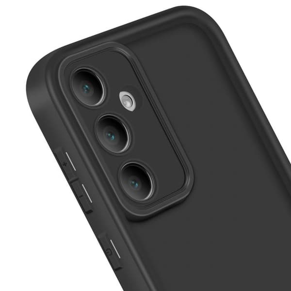 Skyddsfodral för Samsung Galaxy S24 FE Mjuk Beröring Med Upphöjda Kanter Svart