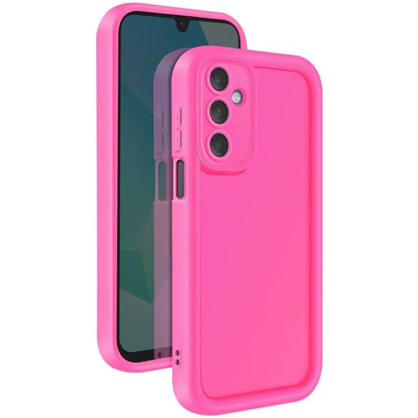 Coque för Samsung Galaxy A16 Silikon Soft Touch Med Upphöjda Kanter Fuchsia