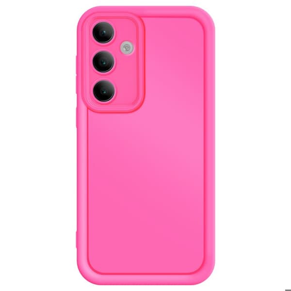 Coque för Samsung Galaxy S24 FE Soft Touch Med Upphöjda Kanter Fuchsia
