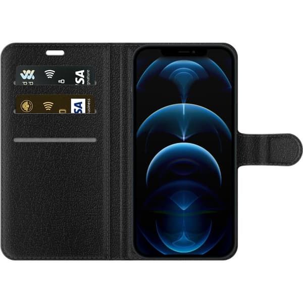 Apple iPhone 12 Pro Lommeboketui Svarte Bølger