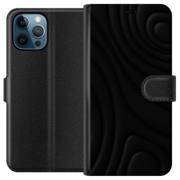 Apple iPhone 12 Pro Lommeboketui Svarte Bølger