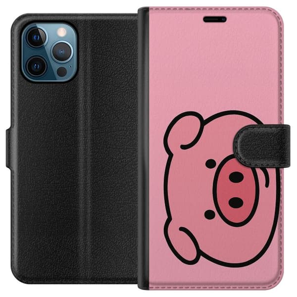 Apple iPhone 12 Pro Max Lompakkokotelo Kawaii Piggy