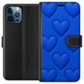 Miniatyrbilde 1 av 3: Apple iPhone 12 Pro Max Lommeboketui Blå Hjerter