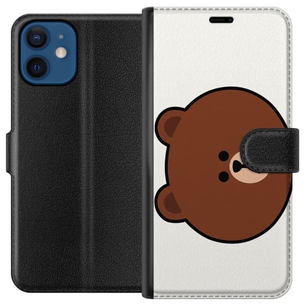 Apple iPhone 12  Lommeboketui line friends brown