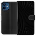 Miniatyrbillede 1 af 3: Apple iPhone 12  Tegnebogsetui Sorte Bølger