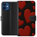 Pikkukuva 1 / 3: Apple iPhone 12  Lompakkokotelo Punaiset Samettisydämet