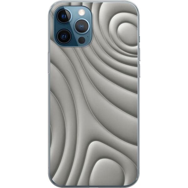 Apple iPhone 12 Pro Gennemsigtig cover Sølvbølger