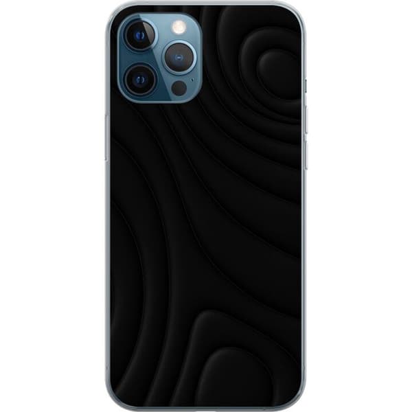 Apple iPhone 12 Pro Genomskinligt Skal Black Waves