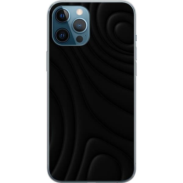 Apple iPhone 12 Pro Max Gjennomsiktig deksel Svarte Bølger