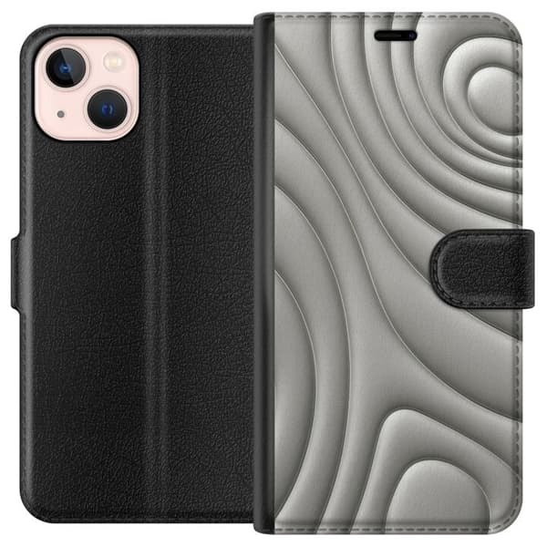 Apple iPhone 13 mini Tegnebogsetui Sølvbølger