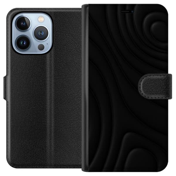 Apple iPhone 13 Pro Tegnebogsetui Sorte Bølger