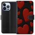Pikkukuva 1 / 4: Apple iPhone 13 Pro Lompakkokotelo Punaiset Samettisydämet