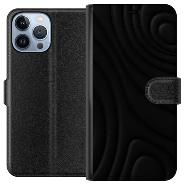 Apple iPhone 13 Pro Max Lommeboketui Svarte Bølger