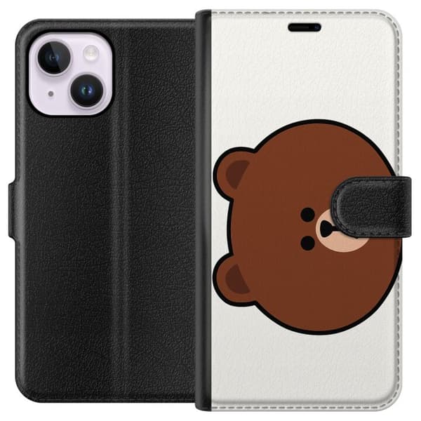 Apple iPhone 14 Plus Tegnebogsetui line friends brown