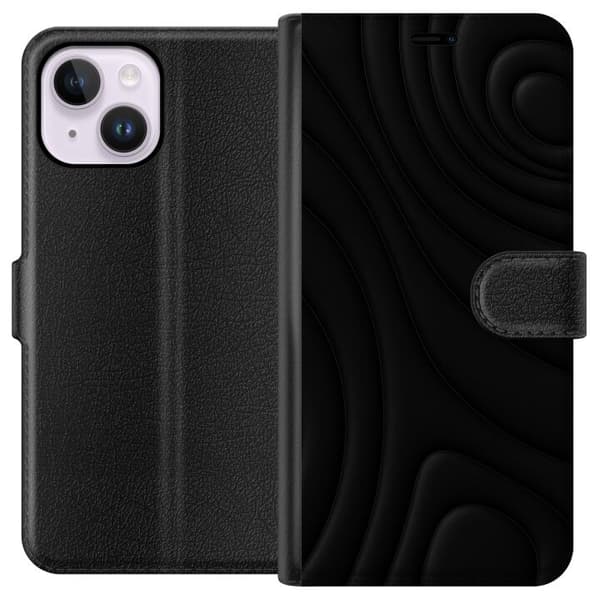 Apple iPhone 14 Plus Tegnebogsetui Sorte Bølger
