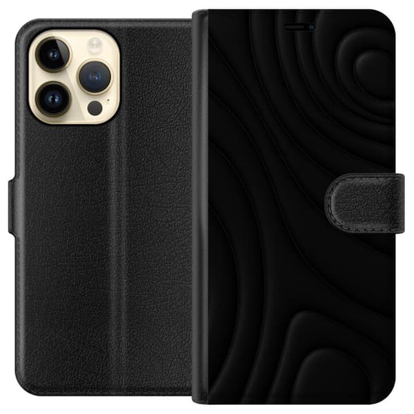 Apple iPhone 14 Pro Max Lommeboketui Svarte Bølger