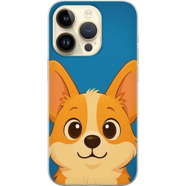 Apple iPhone 15 Pro Gjennomsiktig deksel Hello Corgi