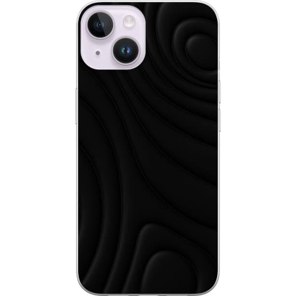 Apple iPhone 15 Plus Genomskinligt Skal Black Waves