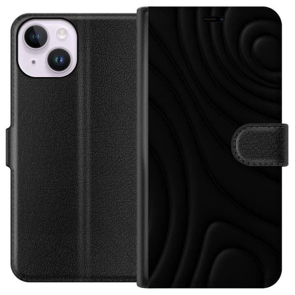 Apple iPhone 15 Lompakkokotelo Tummat Aallot