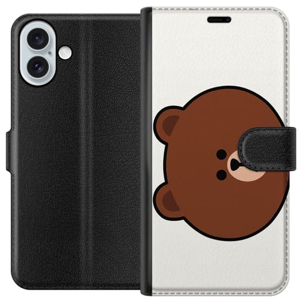 Apple iPhone 16 Plus Tegnebogsetui line friends brown