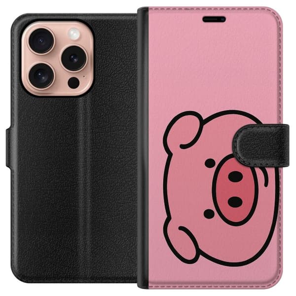 Apple iPhone 16 Pro Tegnebogsetui Kawaii Piggy