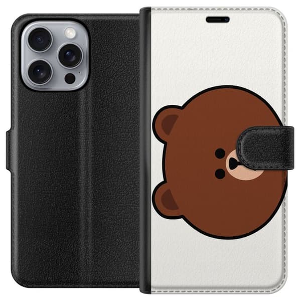 Apple iPhone 16 Pro Max Plånboksfodral line friends brown